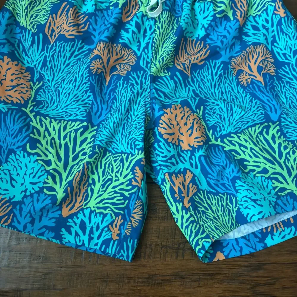 Chubbies 7 Swim Short Lined‎ Bright Blue 7” Inseam Vacation Size M Men’s